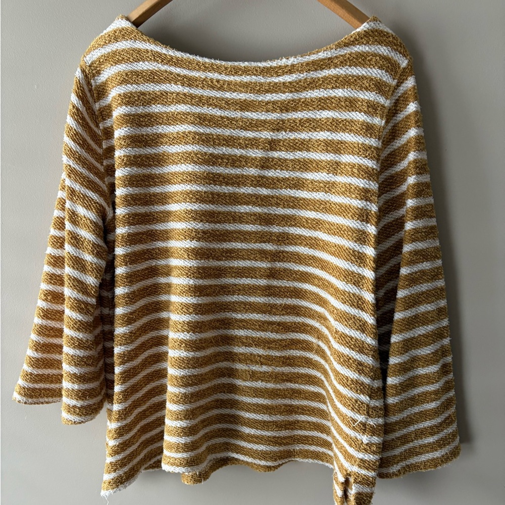 Yellow and White Striped Sweater
